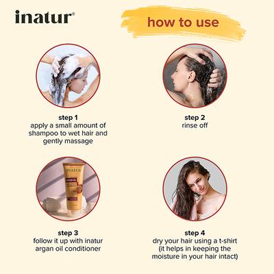 Inatur Nutri-Hydrant Moroccan Argan Oil Shampoo Organic Sulphate Free 350ml - Shampoos