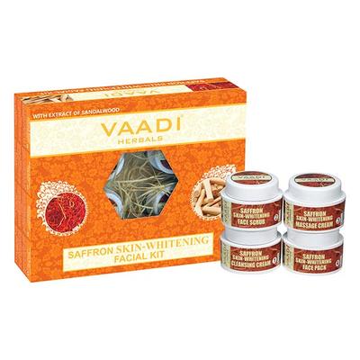 Saffron Skin-Whitening Facial Kit With Sandalwood Extract 70 gm - Facial Kits