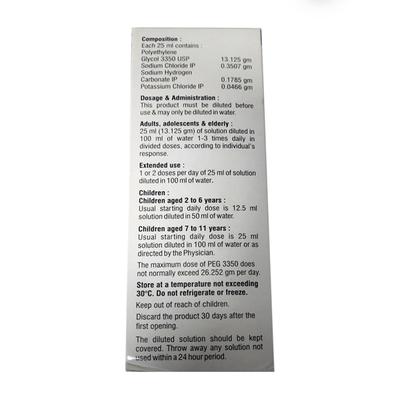 PEGCLEAR SUGAR FREE Oral Solution 200ml - Gastro Intestinal Motility Disorders-Lax