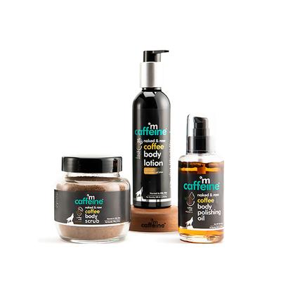 Mcaffeine Coffee Body Toning & Polishing Kit(Coffee Body Oil, Coffee Body Scrub,Coffee Body Lotion) 3's - Body Butter