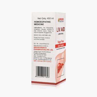 Dr. Bakshi's Bakson's Homoeopathy Liv Aid Syrup 450 ml ( Sugar Free) - Speciality Medicine