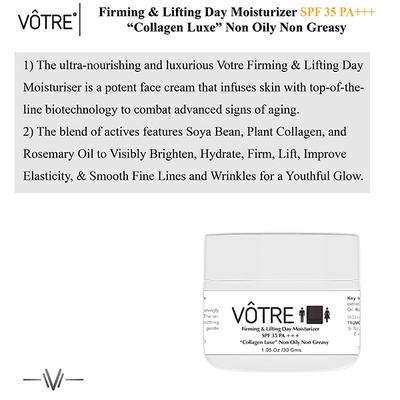 Votre Firming & Lifting Collagen Luxe SPF 35 PA++ Day Moisturiser 30 gm - Face Moisturizers