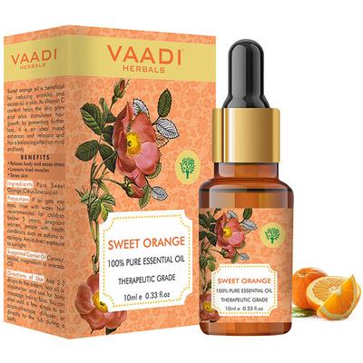 Sweet Orange Essential Oil - Vitamin C Reduces Hairfall, Improves Skin Complexion, Enhances Mood, Loosens Tired Muscles - 100% Pure Therapeutic Grade 10 ml - Essential Oils