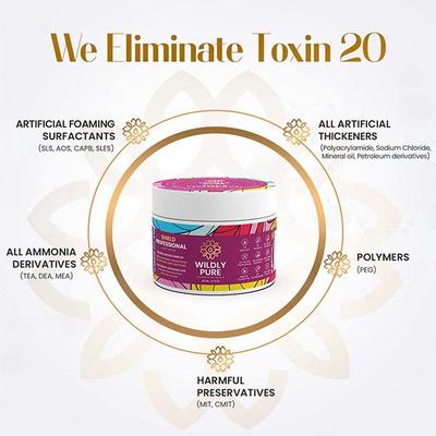 Wildly Pure Professional Plant Keratin Hair Mask Biolipid Formula Smoothening Shine Toxin 20 200 ml - Hair Masks & Packs