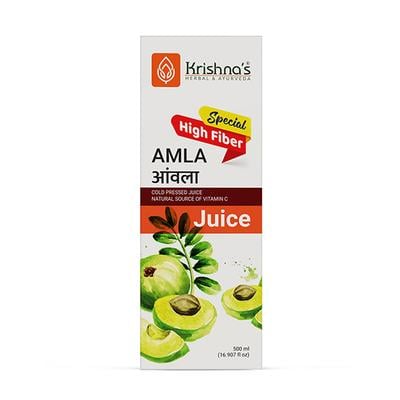 Krishna's Herbal & Ayurveda Special High Fibre Amla Juice 500 ml - Ayurvedic Juices
