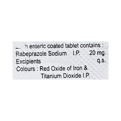 RABIZOT 20 Tablet 10's - Ulcer/Reflux/Flatulence-Aaa