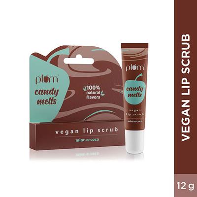 Plum Candy Melts Vegan Lip Scrub Mint-o-Coco With Plant-based Oils 12 gm - Lip Scrubs