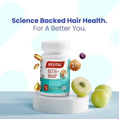 Revital Biotin+ with Amla & DHT Blockers Tablet 50's - Hair & Skin