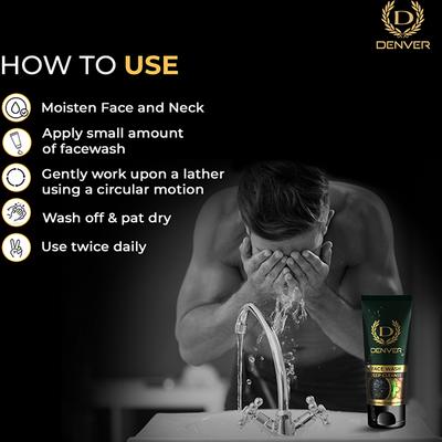 Denver Deep Cleanse Face Wash for Men 50 gm - Face Wash & Cleansers