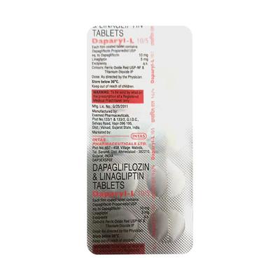 DAPARYL L 10/5 Tablet 10's - Diabetes-Ant