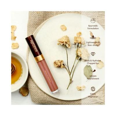 Soul Tree Ayurvedic Lip Gloss 203 Coral Pink 5gm - Lip Glosses