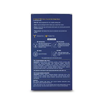 Dr Batras Pro+ Colour Nourish Hair Colour Cream for Rich Hair Color, Enriched with Amla - Brown 120 gm - Crème