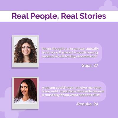 The Derma Co. Sali-Cinamide Anti-Acne Face Serum with 2% Salicylic Acid & 5% Niacinamide for Acne & Acne Marks 30 ml - Face Serum