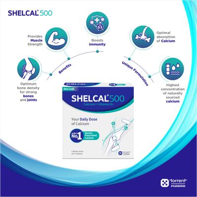 Shelcal-500 Tablet 15's - Calcium And Minerals