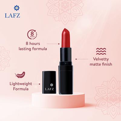 Lafz Velvet Matte Lipstick, Vintage Red 4.5 gm - Lipsticks
