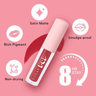 SUGAR Pop Matte Lipcolour - 07 Wine 1.6 ml - Liquid Lipsticks