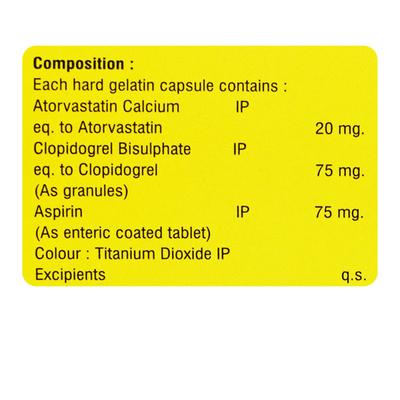 ATORVATIN GOLD 20/75/75 Capsule 10's - Blood Clot-Ant