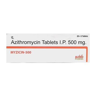 MYZICIN 500 Tablet 5's - Bacterial Infections-Mac