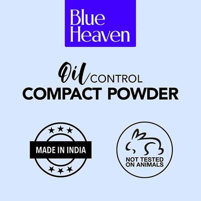 Blue Heaven Oil Control Compact Powder, Matte Finish SPF 25 PA+++ Special Shine -Control formulation Honey Medium 301 8gm - Compact Powder