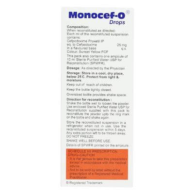 MONOCEF O Oral Drops 10ml - Bacterial Infections-Cep