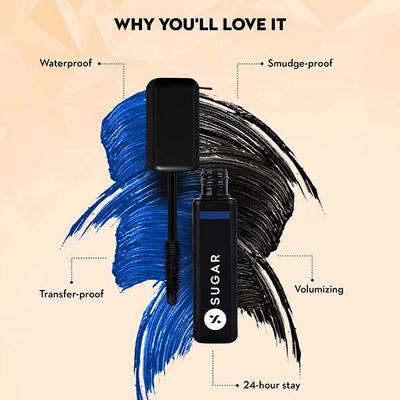 Sugar Cosmetics Bold Unfold Waterproof Mascara - 02 Star Sapphire 10 ml - Mascaras