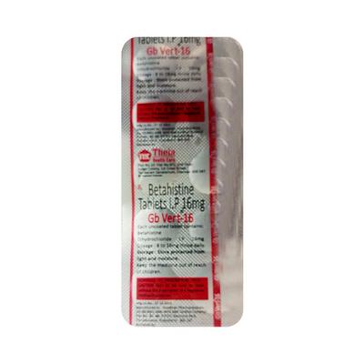 GB VERT 16mg Tablet 10's - Vertigo-Ant