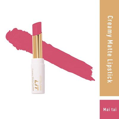 MyGlamm LIT Creamy Matte Lipstick-Mai Tai 3.7 gm - Lipsticks