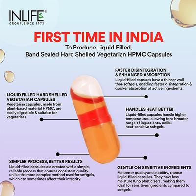 INLIFE Extra Virgin Cold Pressed Pumpkin Seed Oil 320mg Veg Capsules 60's - Omega Fish Oil Fatty Acids