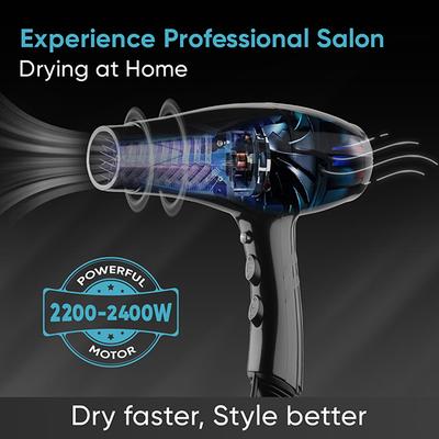 Vega Blow Pro 2400W Hair Dryer With Comb, Concentrator & Diffuser Nozzles, 2 Speed/4 Heat Settings, (Vhdp-05) - Hair Dryers