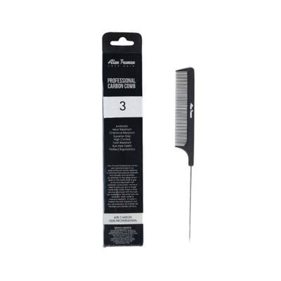 Alan Truman CB-03 Metal-Pin-Tail Carbon Comb 1's - Hair Combs