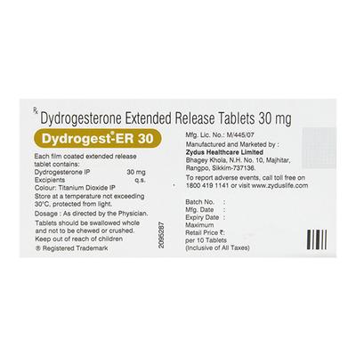 DYDROGEST ER 30 Tablet 10's - Hormonal Therapy-Oes
