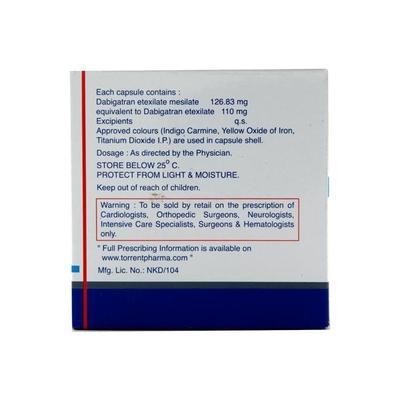 Afogatran 110mg Capsule 10'S - Blood Clot-Ant