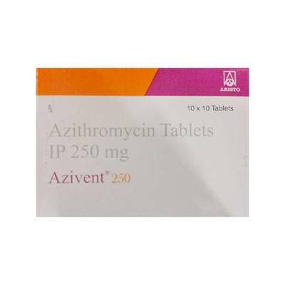 Azivent 250Mg Tablet 10's - Bacterial Infections-Mac