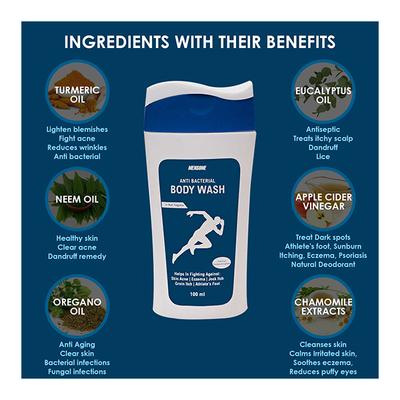 Mensome Natural Anti Bacterial Body Wash - Musk 100 ml - Shower Gels & Body Wash