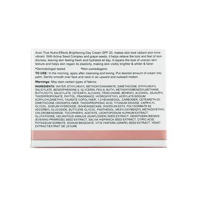 Avon True Nutra effects Brightening Day Cream SPF20 50gm - Day Cream