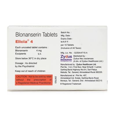 Elicia 4mg Tablet 10'S - Psychosis-Ans