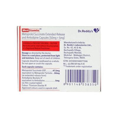 MET Stamlo 50mg Capsule 10'S - Hypertension-Bet