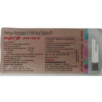OROFER XT Tablet 15's - Iron Supplement/Anaemia-Vma