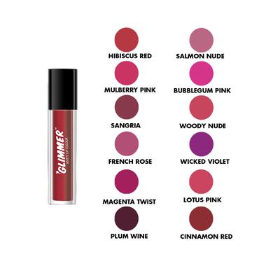 GLIMMER MATTE LIP COLOUR HIBISCUS RED 2 ml - Lipsticks
