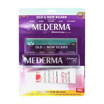 MEDERMA NEW ADVANCED PLUS SCAR (FREE REVLON TOUCH & GLOW CREME FACE WASH 20GM) Gel 10g - Scabies-Oth