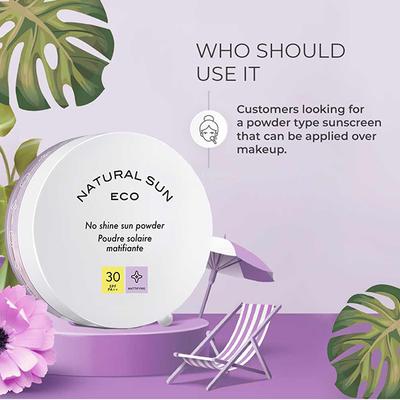 The Face Shop Naturalsun Eco No Shine Sun Powder SPF 30 PA++ Mattifying 13gm - Face Sunscreen