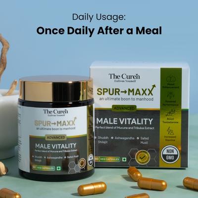 The Curen Spurmaxx Advanced Male Vitality Veg Capsule 60's - Sexual Care