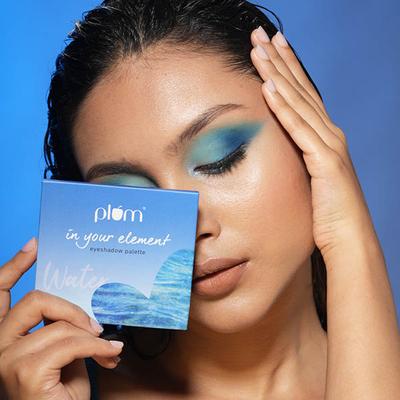 Plum In Your Element Eyeshadow Palette Super Pigmented 6-In-1 Palette, 02 Water 10 gm - Eye Shadow Palettes