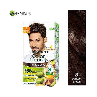 Garnier Color Naturals Men Creme Riche - 3 Darkest Brown (30 ml + 30 gm) 1's - Crème