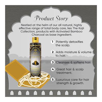 Khadi Essentials The Kajli Collection Hair Rinser - Activated Bamboo Charcoal & Barley 200 ml - Shampoos