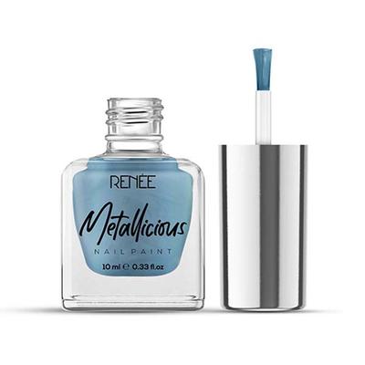 RENEE Metallicious Nail Paint - Mermaid Aqua 10 ml - Nail Polish