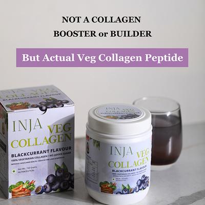 INJA Veg Collagen Powder - Blackcurrant Flavour 150 g - Hair & Skin