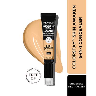 Revlon Colorstay Skin Awaken Caffeine + Vitamin C 5-In-1 Concealer 24 Hrs - Universal Neutralizer 001 8ml - Concealer