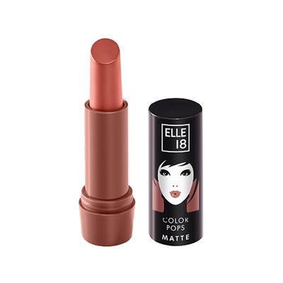 Elle 18 Color Pops Matte, Brown Veil, Matte Finish, Moisturising Bullet Lipstick 4.3 g - Lipsticks
