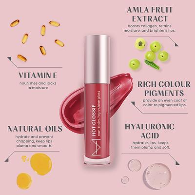 House Of Makeup Hot Glossip Non-Sticky, High-Shine Gloss - Juicy Secrets 4.7 ml - Lip Glosses